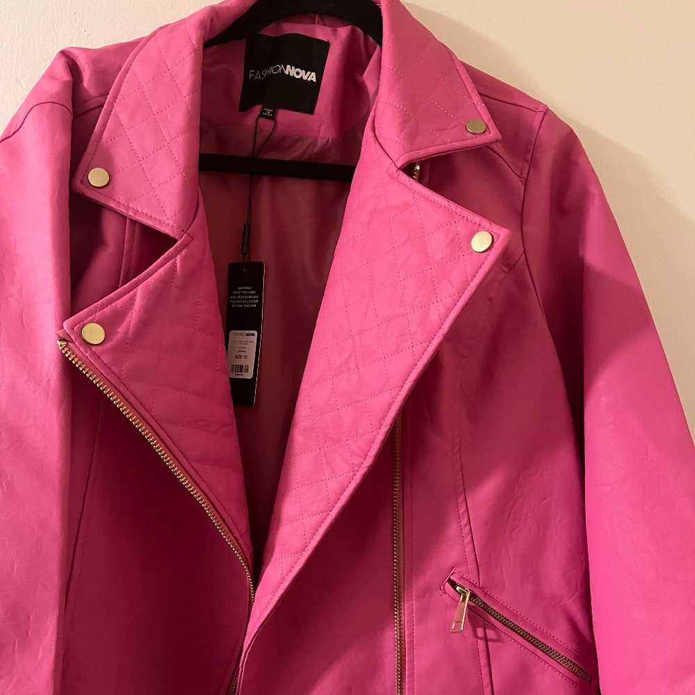 Faux leather jacket